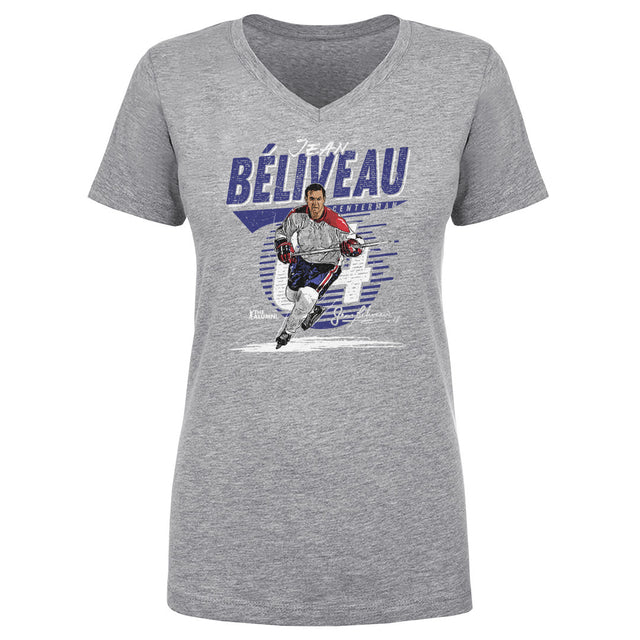 Jean Beliveau Women's V-Neck T-Shirt | 500 LEVEL