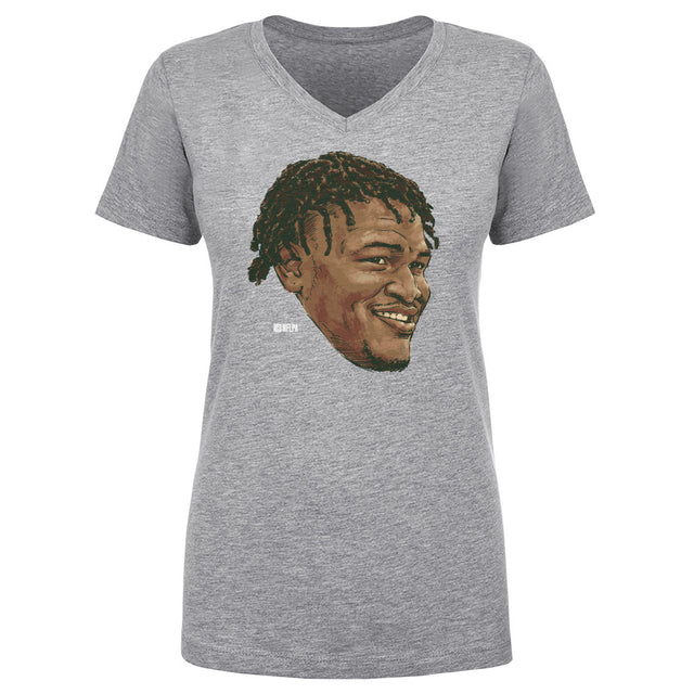 Jalen Carter Women's V-Neck T-Shirt | 500 LEVEL