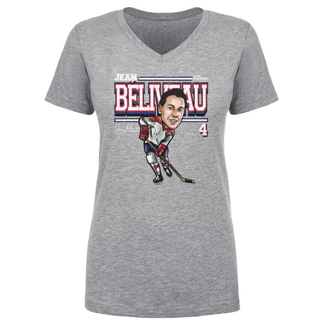 Jean Beliveau Women's V-Neck T-Shirt | 500 LEVEL