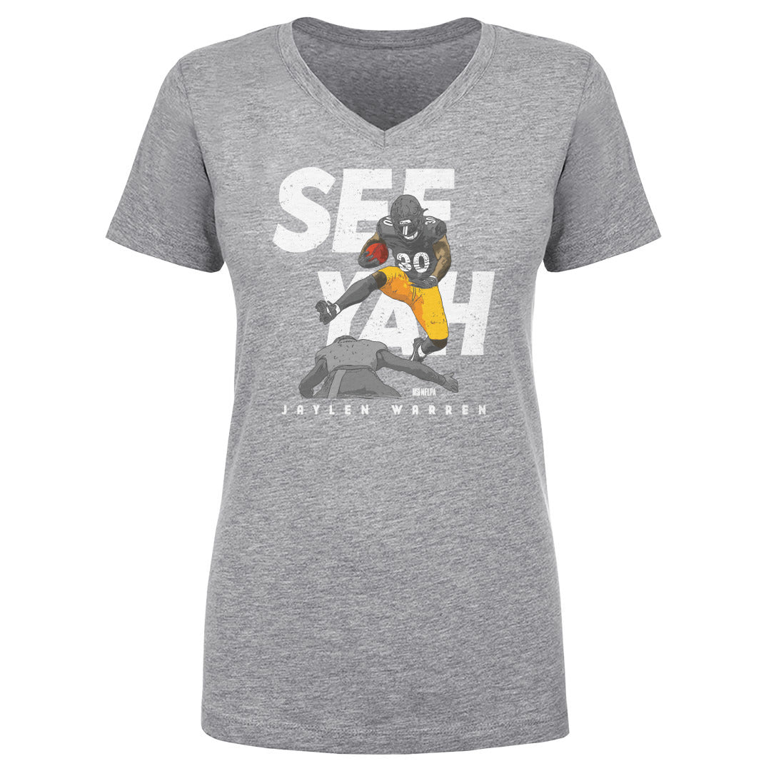 Jaylen Warren Women's V-Neck T-Shirt | 500 LEVEL