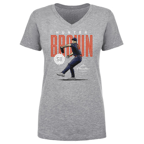 Hunter Brown Women's V-Neck T-Shirt | 500 LEVEL