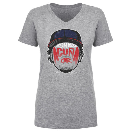 Ronald Acuna Jr. Women's V-Neck T-Shirt | 500 LEVEL