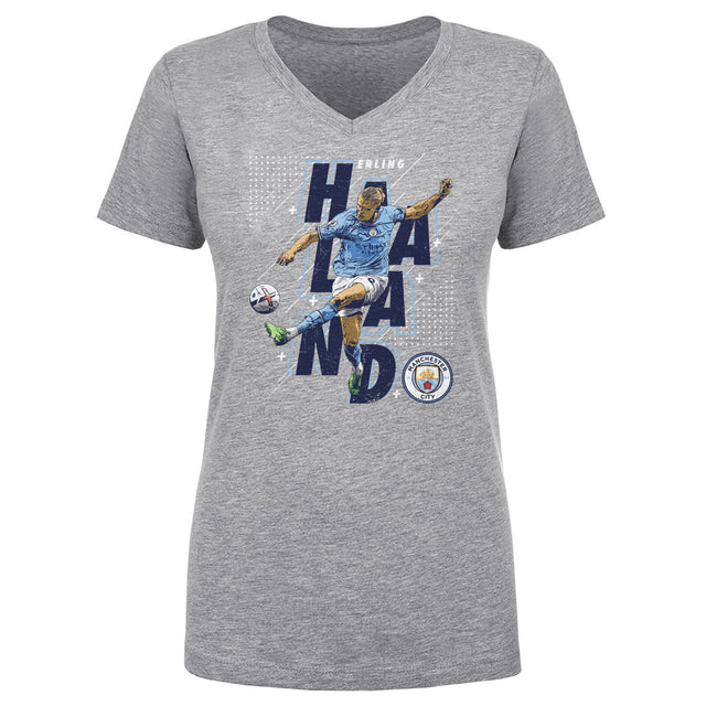 Erling Haaland Women's V-Neck T-Shirt | 500 LEVEL