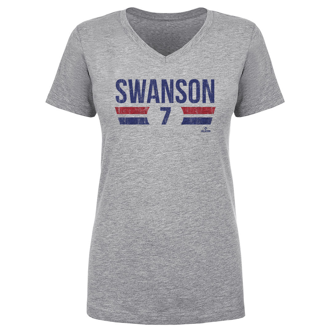 Dansby Swanson Women's V-Neck T-Shirt | 500 LEVEL