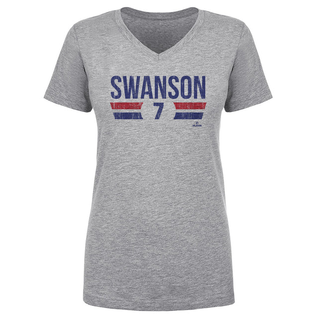 Dansby Swanson Women's V-Neck T-Shirt | 500 LEVEL