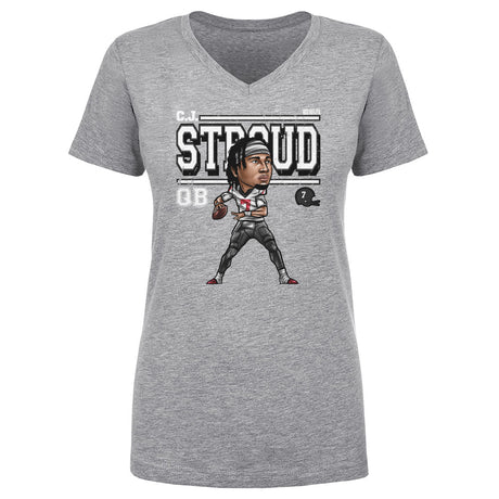 C.J. Stroud Women's V-Neck T-Shirt | 500 LEVEL