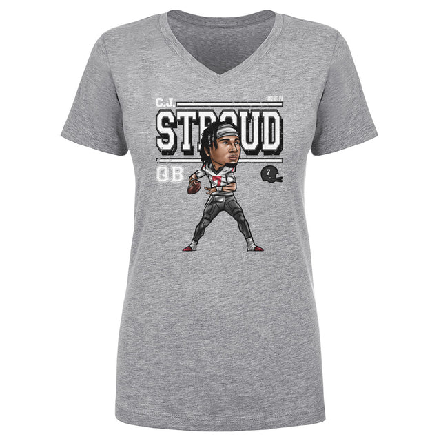 C.J. Stroud Women's V-Neck T-Shirt | 500 LEVEL
