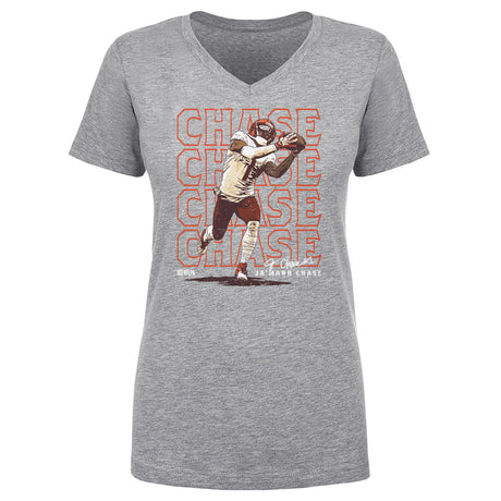 Ja'Marr Chase Women's V-Neck T-Shirt | 500 LEVEL