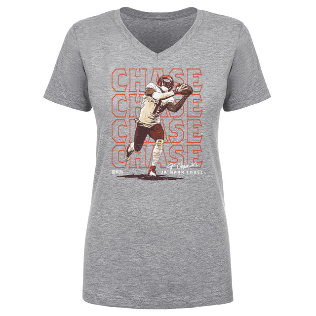 Ja'Marr Chase Women's V-Neck T-Shirt | 500 LEVEL