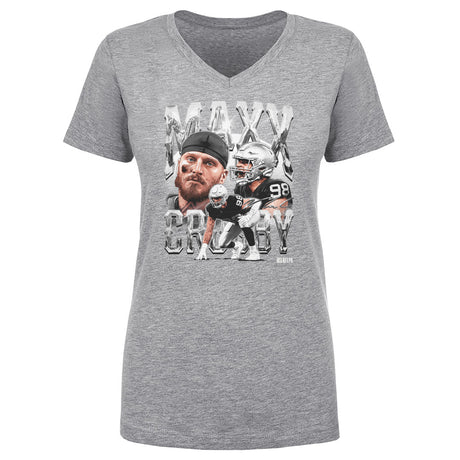 Maxx Crosby Women's V-Neck T-Shirt | 500 LEVEL