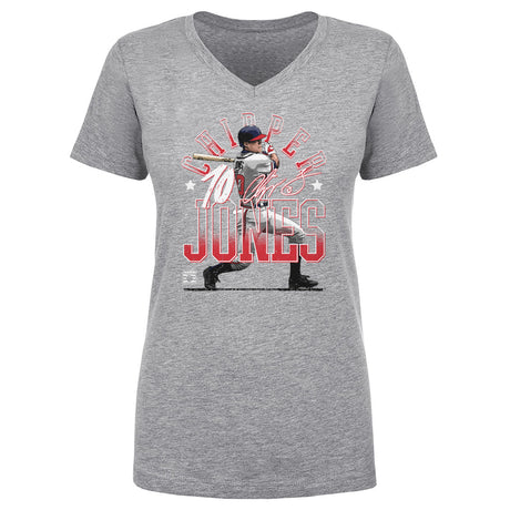 Chipper Jones Women's V-Neck T-Shirt | 500 LEVEL