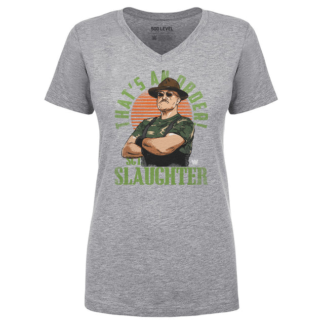 Sgt. Slaughter Women's V-Neck T-Shirt | 500 LEVEL