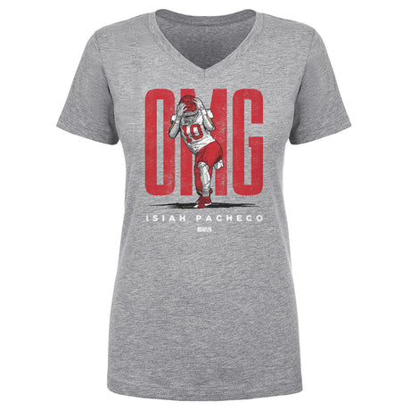 Isiah Pacheco Women's V-Neck T-Shirt | 500 LEVEL