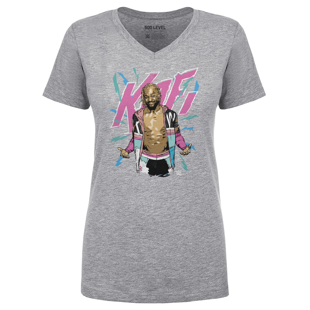 Kofi Kingston Women&#39;s V-Neck T-Shirt | 500 LEVEL