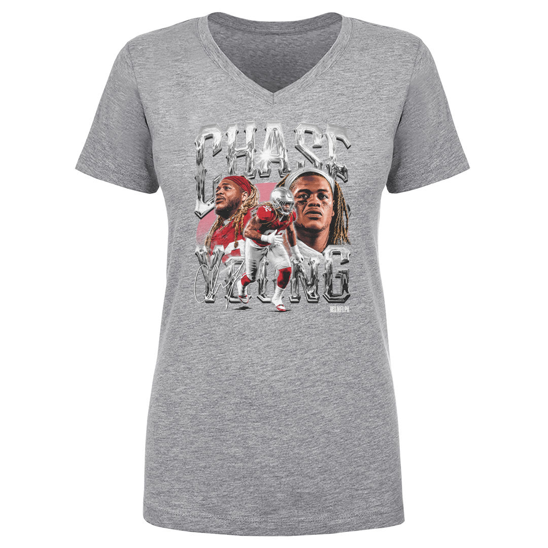 Chase Young Women&#39;s V-Neck T-Shirt | 500 LEVEL
