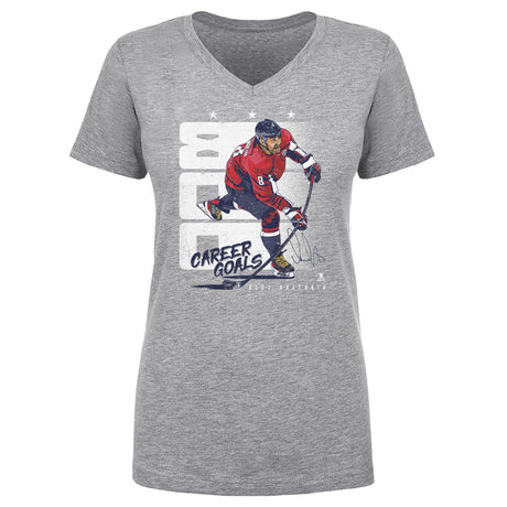Alex Ovechkin Women's V-Neck T-Shirt | 500 LEVEL