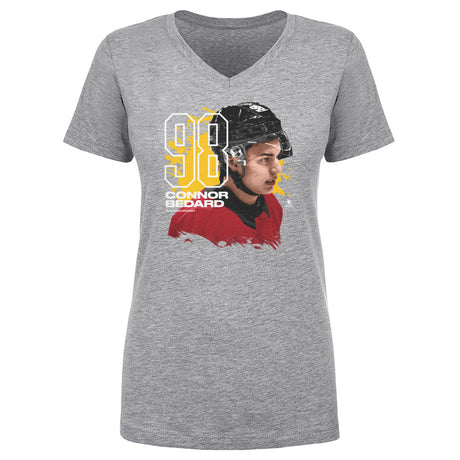 Connor Bedard Women's V-Neck T-Shirt | 500 LEVEL