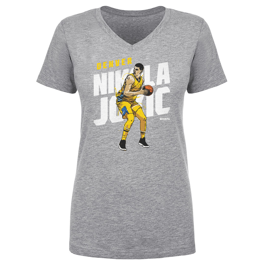 Nikola Jokic Women's V-Neck T-Shirt | 500 LEVEL