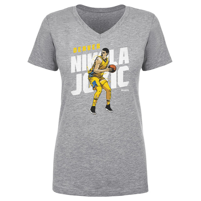 Nikola Jokic Women's V-Neck T-Shirt | 500 LEVEL