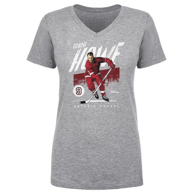 Gordie Howe Women's V-Neck T-Shirt | 500 LEVEL