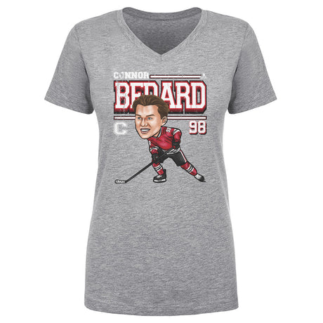 Connor Bedard Women's V-Neck T-Shirt | 500 LEVEL