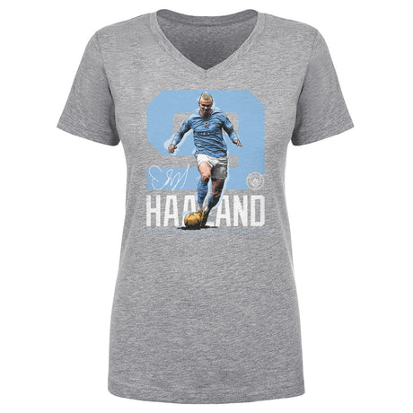 Erling Haaland Women's V-Neck T-Shirt | 500 LEVEL