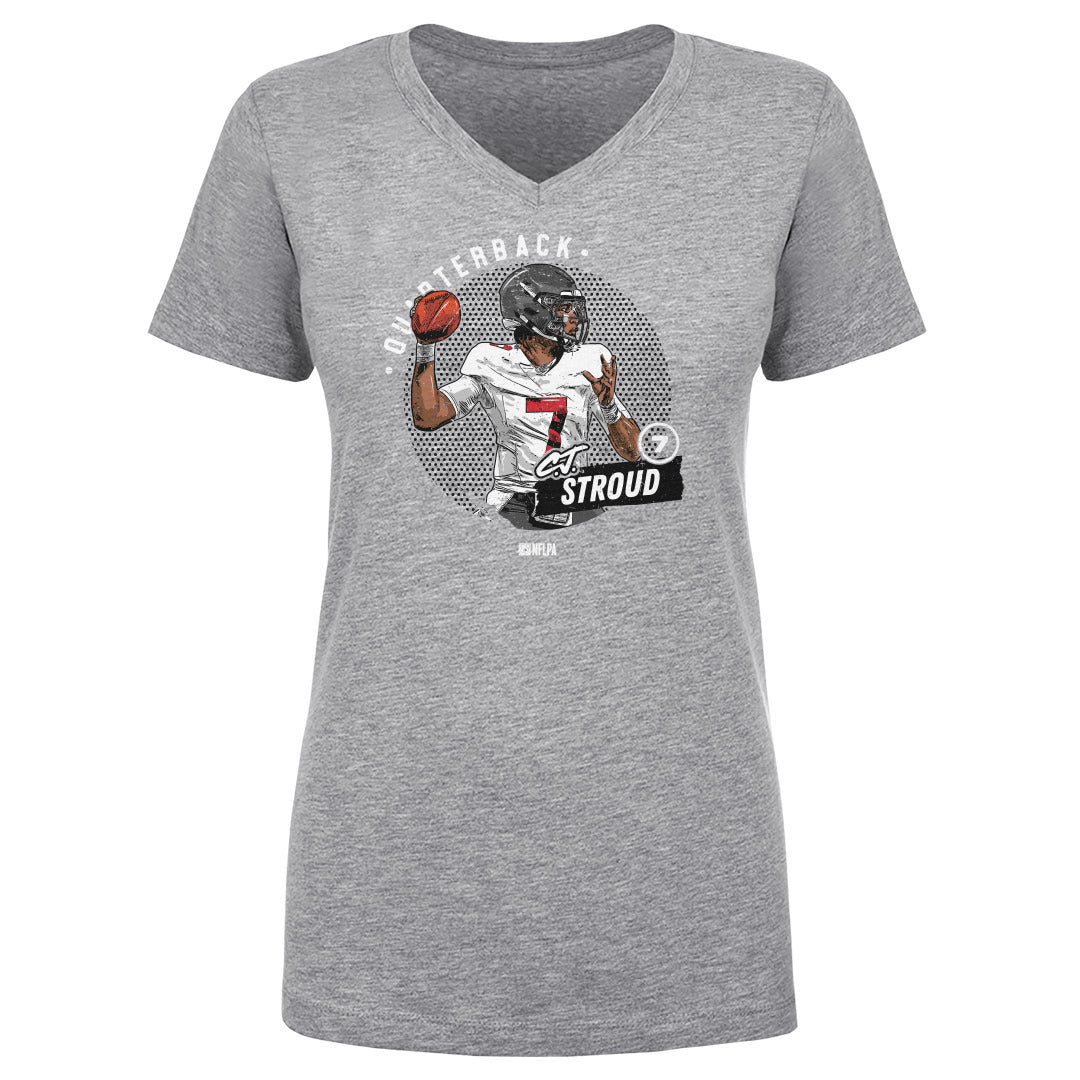 C.J. Stroud Women's V-Neck T-Shirt | 500 LEVEL