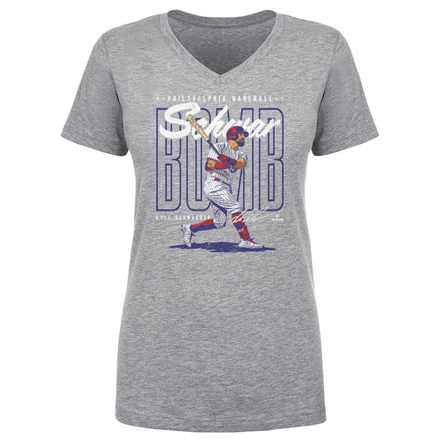 Kyle Schwarber Women's V-Neck T-Shirt | 500 LEVEL