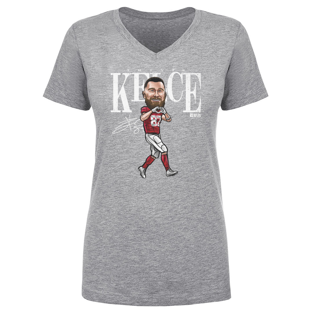 Travis Kelce Women's V-Neck T-Shirt | 500 LEVEL