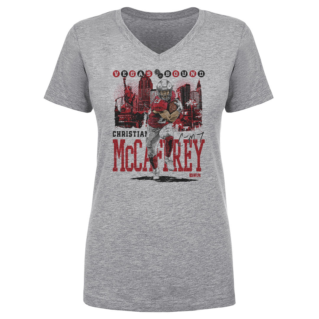 Christian McCaffrey Women's V-Neck T-Shirt | 500 LEVEL