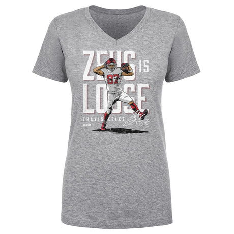 Travis Kelce Women's V-Neck T-Shirt | 500 LEVEL