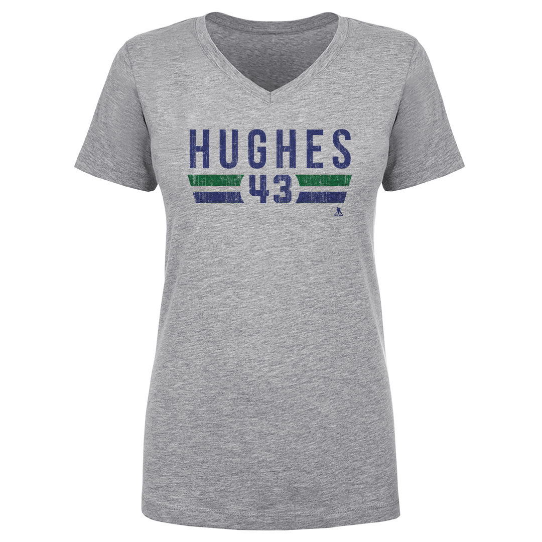 Quinn Hughes Women&#39;s V-Neck T-Shirt | 500 LEVEL