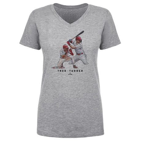 Trea Turner Women's V-Neck T-Shirt | 500 LEVEL