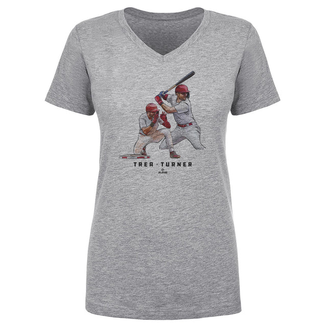 Trea Turner Women's V-Neck T-Shirt | 500 LEVEL