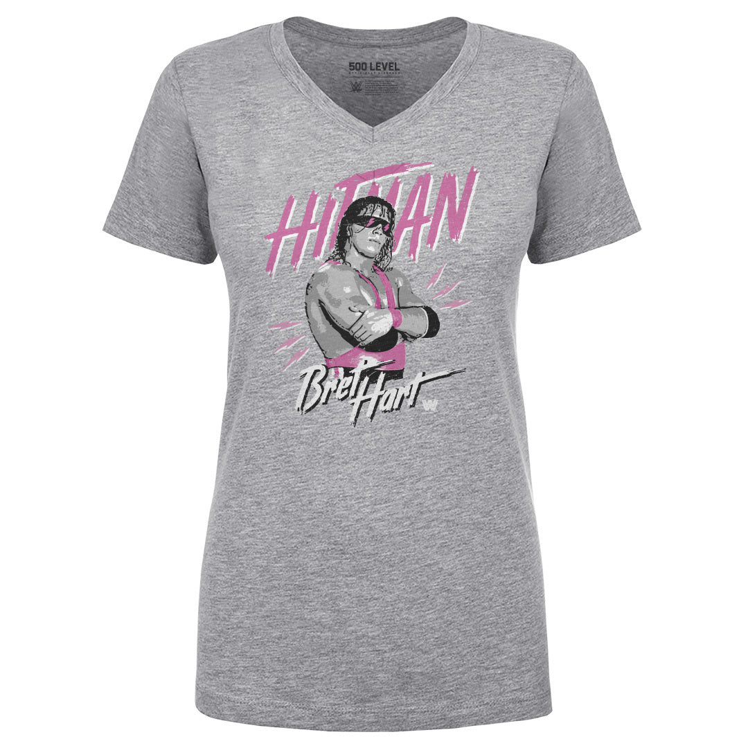 Bret Hart Women's V-Neck T-Shirt | 500 LEVEL