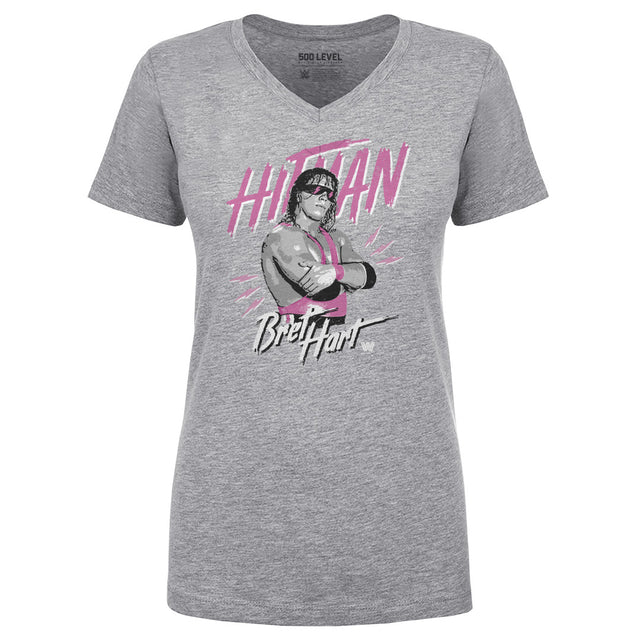 Bret Hart Women's V-Neck T-Shirt | 500 LEVEL