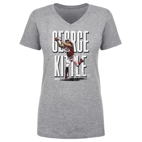 George Kittle Women's V-Neck T-Shirt | 500 LEVEL