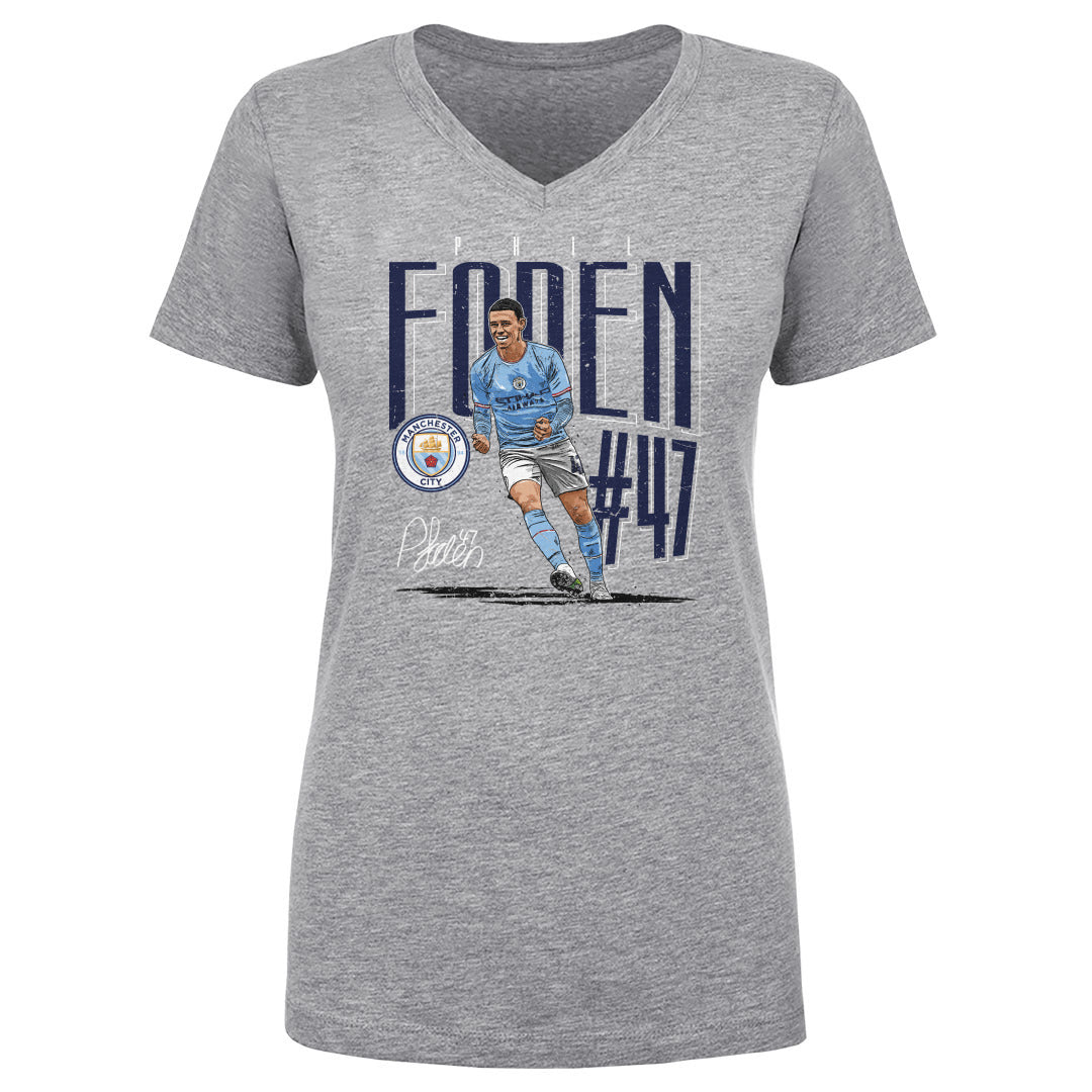 Phil Foden Women's V-Neck T-Shirt | 500 LEVEL