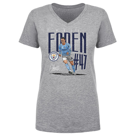 Phil Foden Women's V-Neck T-Shirt | 500 LEVEL