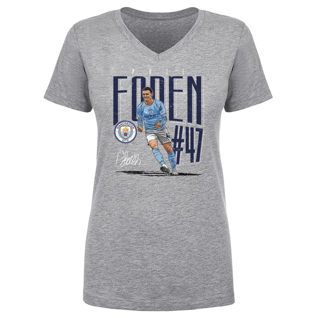 Phil Foden Women's V-Neck T-Shirt | 500 LEVEL