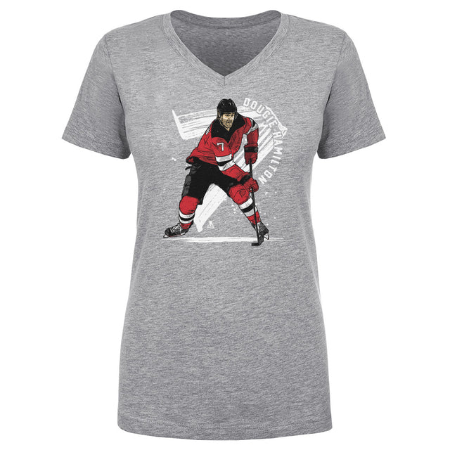 Dougie Hamilton Women's V-Neck T-Shirt | 500 LEVEL