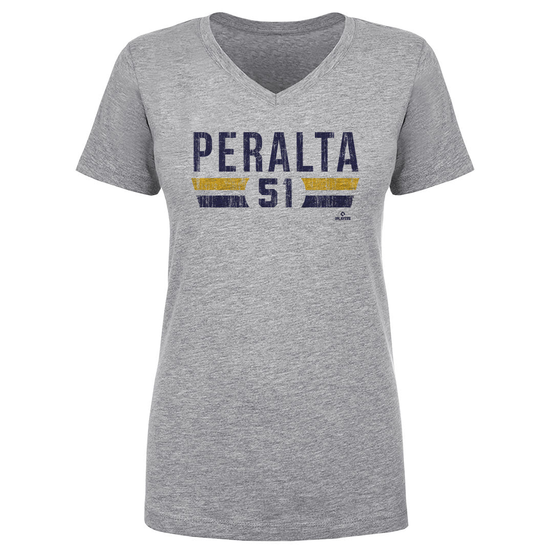Freddy Peralta Women's V-Neck T-Shirt | 500 LEVEL