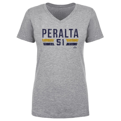 Freddy Peralta Women's V-Neck T-Shirt | 500 LEVEL