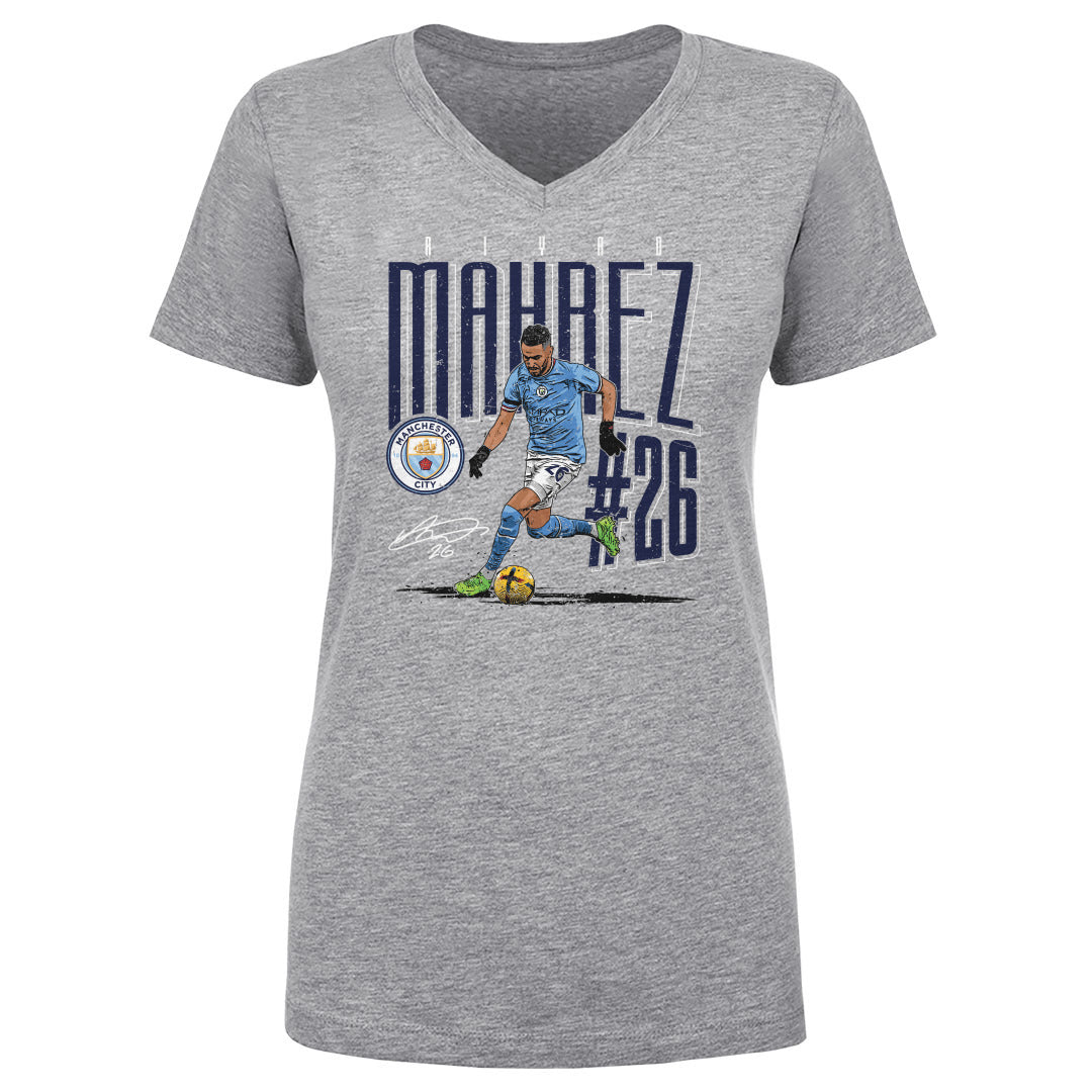 Riyad Mahrez Women's V-Neck T-Shirt | 500 LEVEL