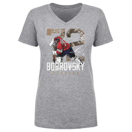Sergei Bobrovsky Women's V-Neck T-Shirt | 500 LEVEL