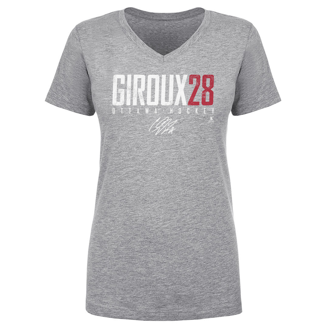 Claude Giroux Women&#39;s V-Neck T-Shirt | 500 LEVEL