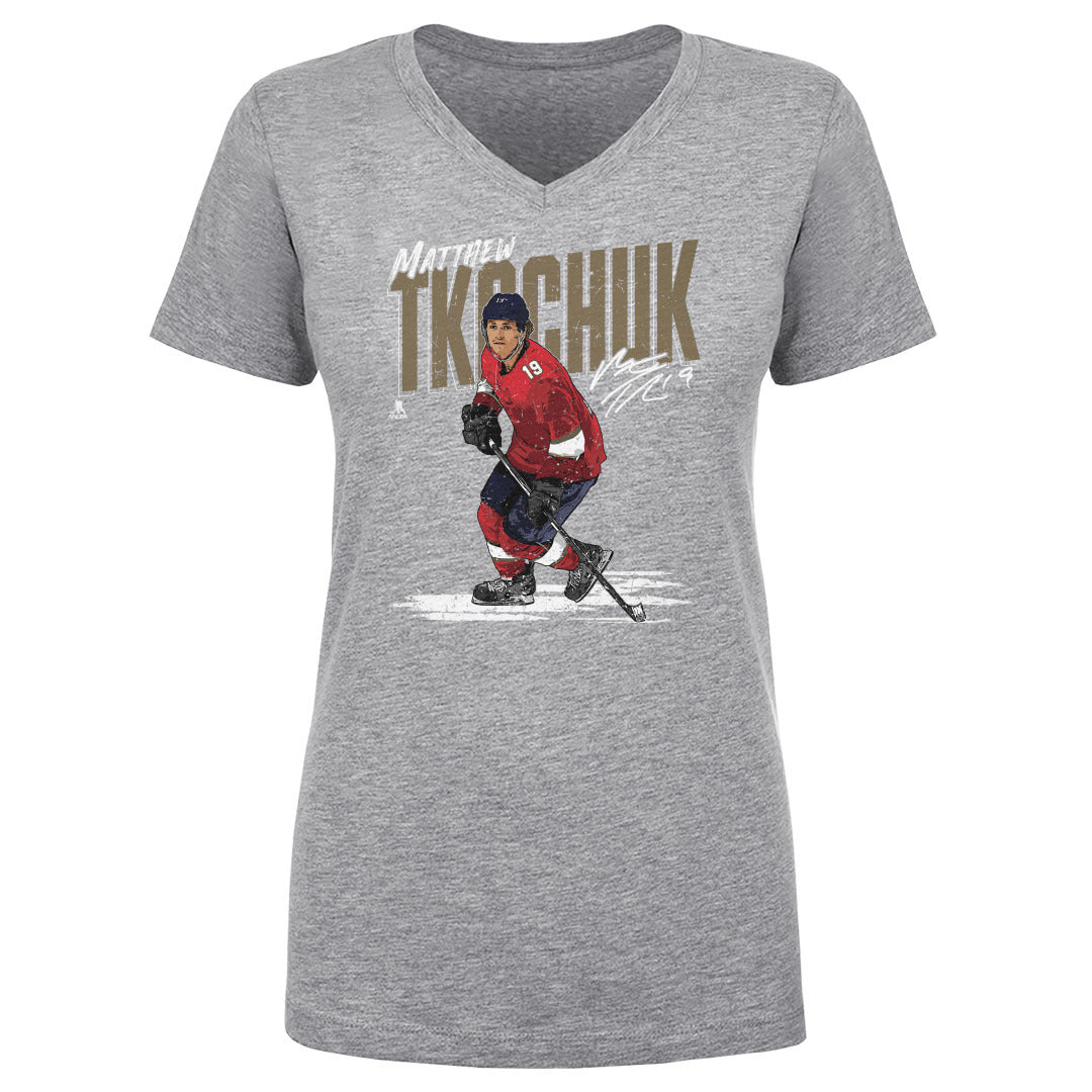 Matthew Tkachuk Women's V-Neck T-Shirt | 500 LEVEL