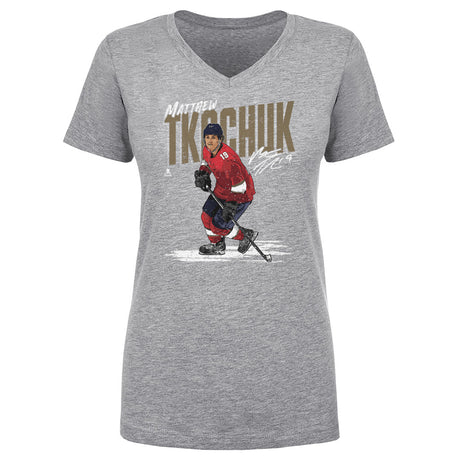 Matthew Tkachuk Women's V-Neck T-Shirt | 500 LEVEL
