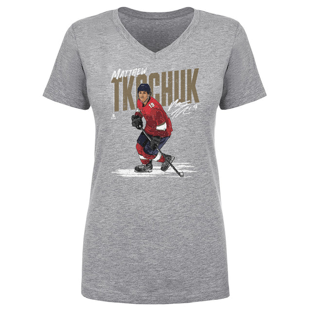 Matthew Tkachuk Women's V-Neck T-Shirt | 500 LEVEL
