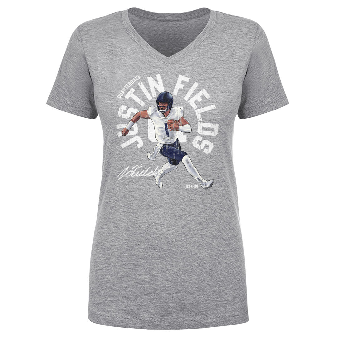 Justin Fields Women&#39;s V-Neck T-Shirt | 500 LEVEL